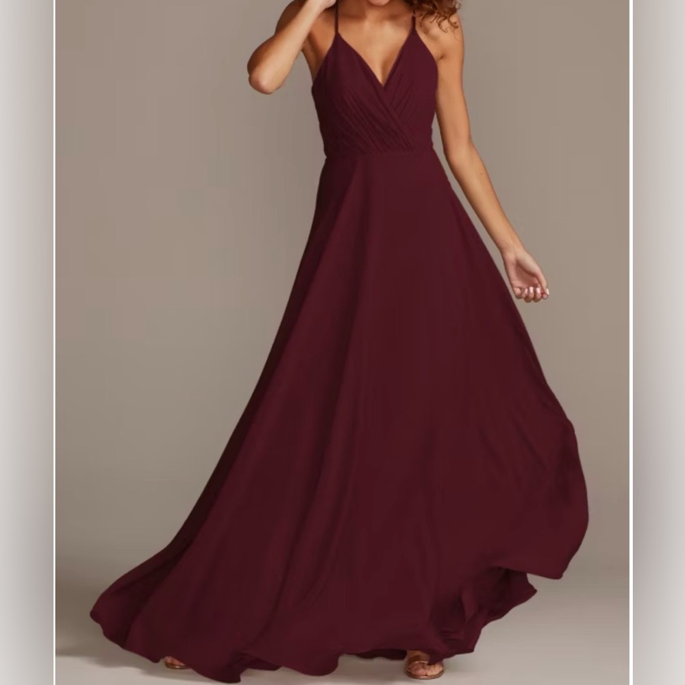 NEVER WORN-David's Bridal Prom or Bridesmaid dress -- Wine